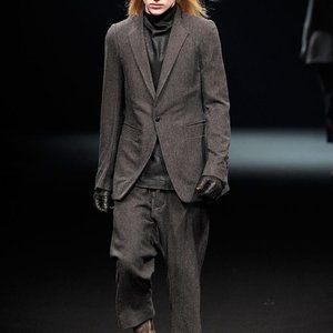 Rick Owens Fall 2010 Grey Drop Crotch Drawstring Pants